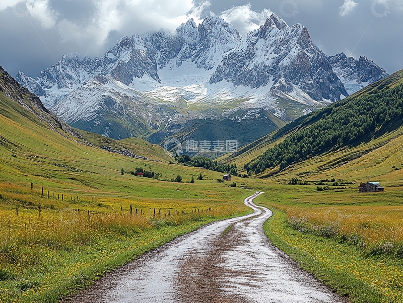 高清大图下载【趣麦麦图】意境高山道路4