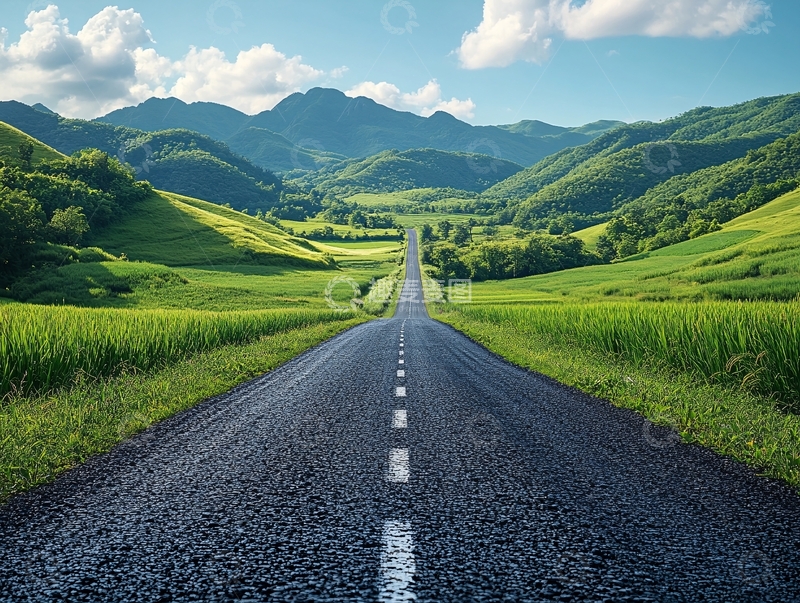 高清大图下载【趣麦麦图】大路透视背景3