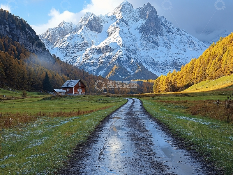 高清大图下载【趣麦麦图】意境高山道路3