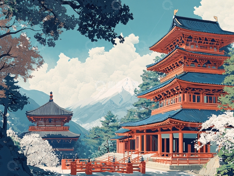 高清大图下载【趣麦麦图】日本插画1