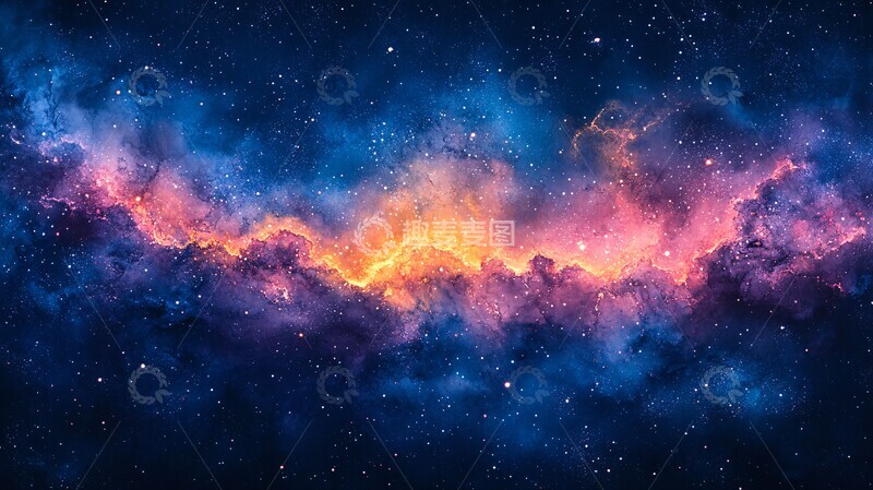 高清大图下载【趣麦麦图】太空水彩童画1