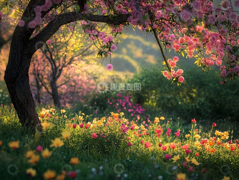 高清大图下载【趣麦麦图】唯美桃花林1