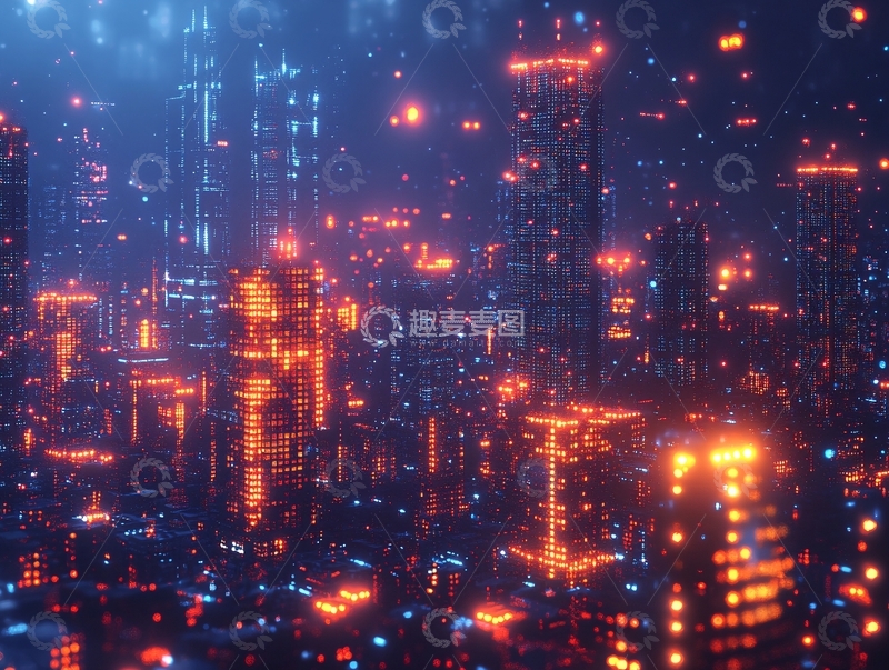 高清大图下载【趣麦麦图】数字城市28