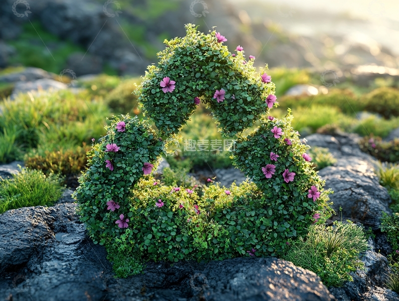 高清大图下载【趣麦麦图】石头植物点1