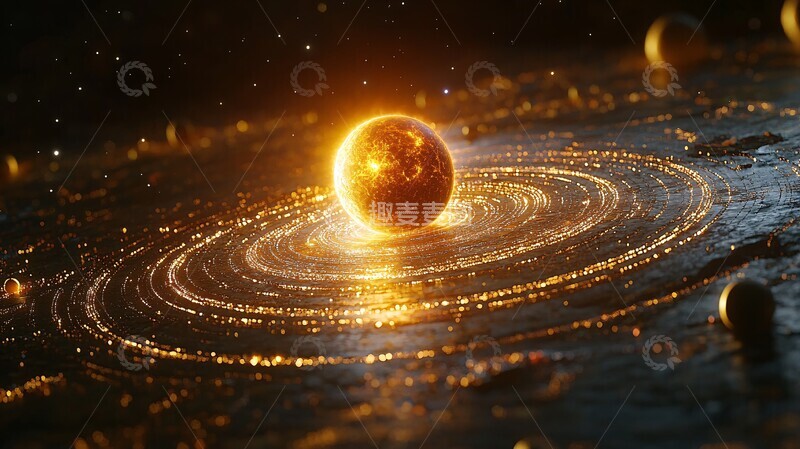 高清大图下载【趣麦麦图】能量波形成行星1