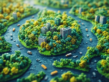 创意绿色微缩场景3