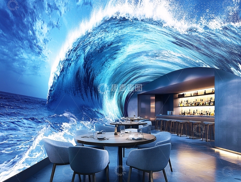 高清大图下载【趣麦麦图】海洋餐厅效果图