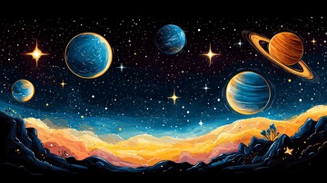 星系与行星壁纸2