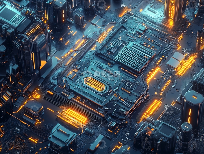 高清大图下载【趣麦麦图】芯片科技集成电路147