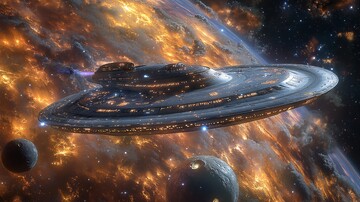 外星飞船太空景1