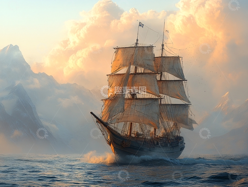 高清大图下载【趣麦麦图】扬帆起航主题