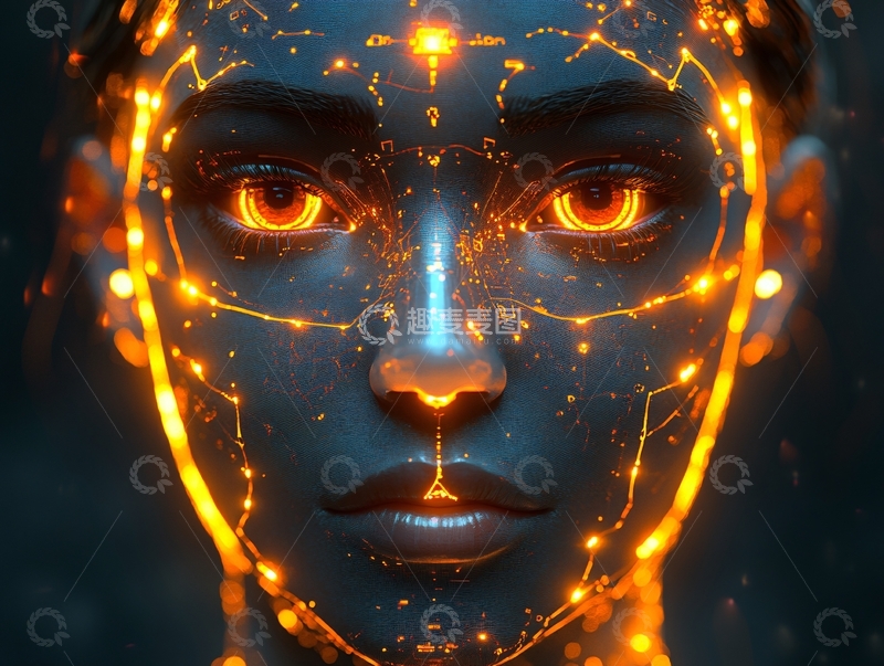 高清大图下载【趣麦麦图】虚拟的脸11