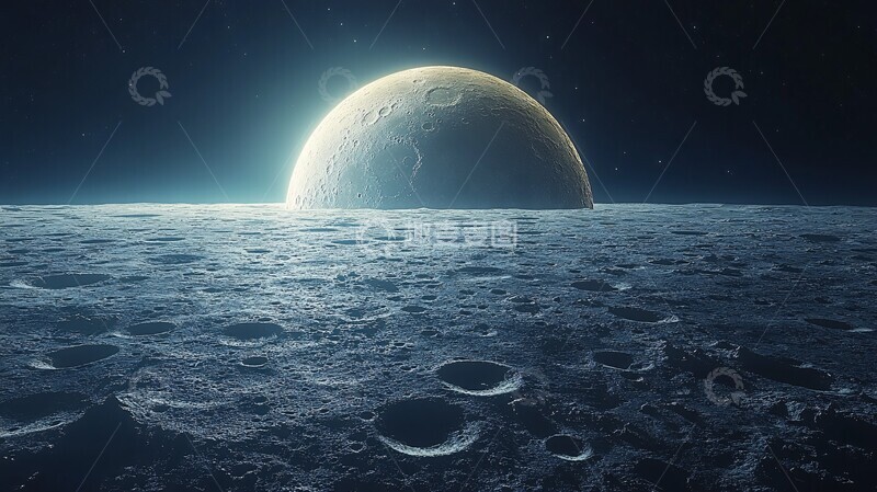 高清大图下载【趣麦麦图】月球与太空探索