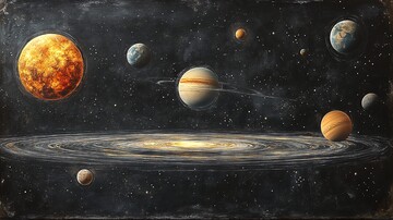 行星绘于黑板2