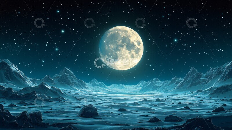 高清大图下载【趣麦麦图】月球与太空探索1