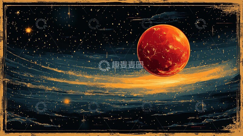 高清大图下载【趣麦麦图】太阳系示意图2