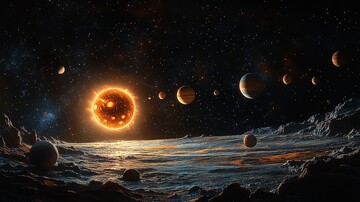 太阳系行星排列3