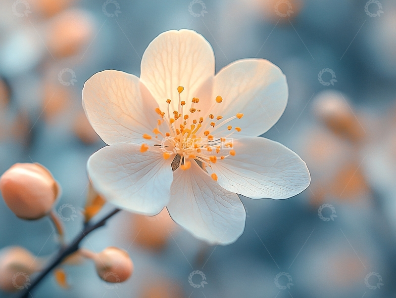 高清大图下载【趣麦麦图】杏花暖色背景2