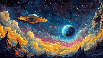 太空飞碟漂浮2