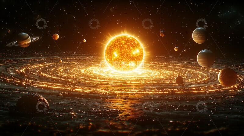 高清大图下载【趣麦麦图】太阳系行星分布图1