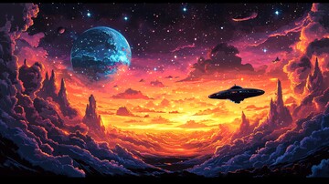 太空飞碟漂浮1