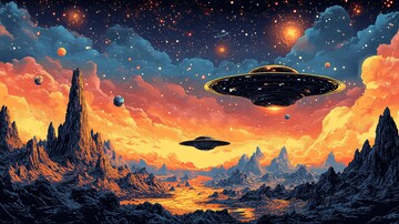 太空飞碟漂浮3