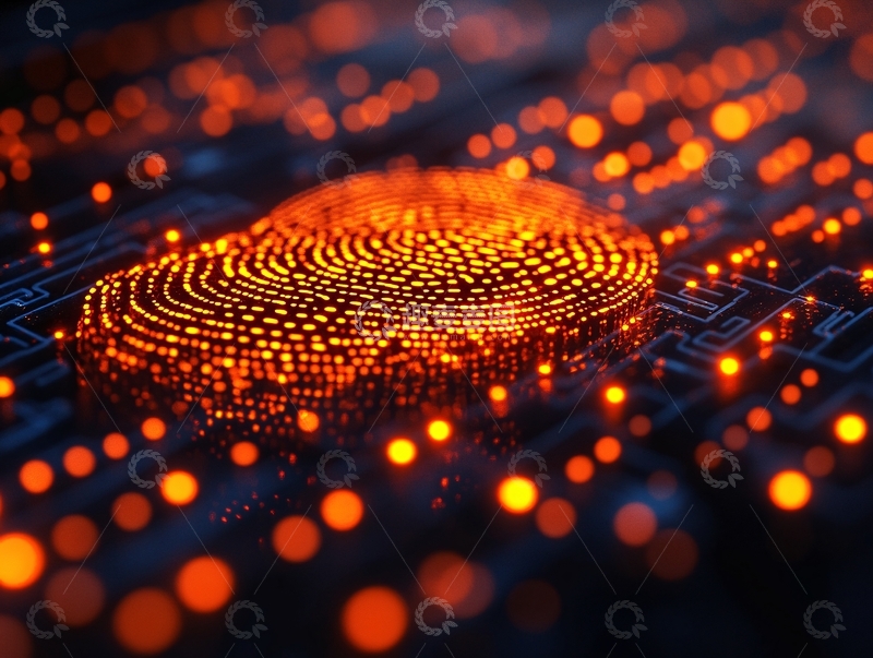 高清大图下载【趣麦麦图】橙色科技智能背景3