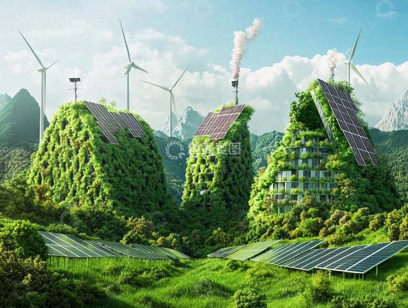 高清大图下载【趣麦麦图】绿色能源类设计1