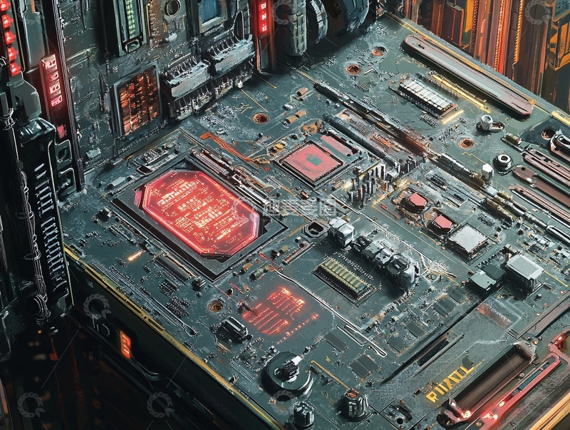 高清大图下载【趣麦麦图】高科技电脑主板