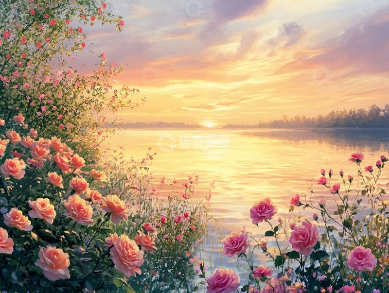 高清大图下载【趣麦麦图】水边的蔷薇