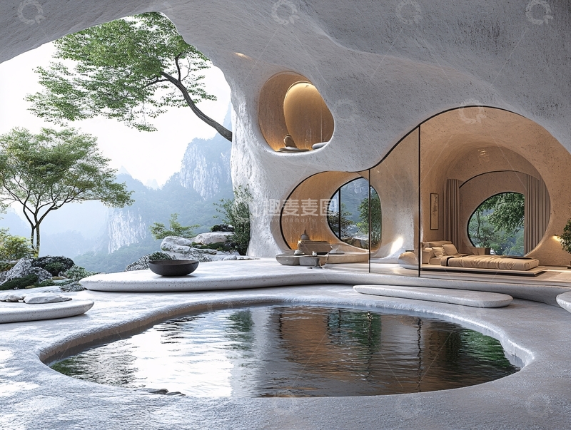 高清大图下载【趣麦麦图】禅意山景别墅8