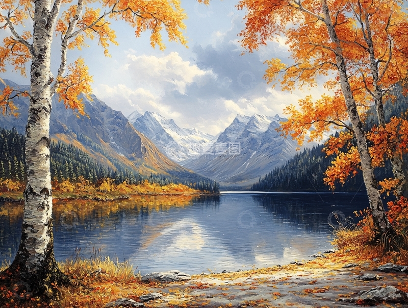 高清大图下载【趣麦麦图】秋天森林画秋天壁纸56