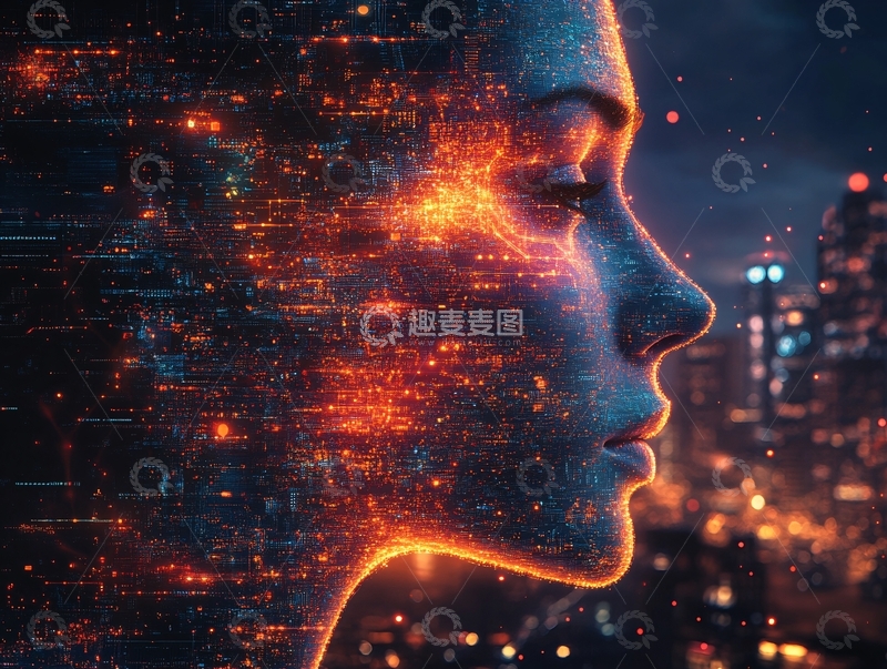 高清大图下载【趣麦麦图】虚拟的脸13