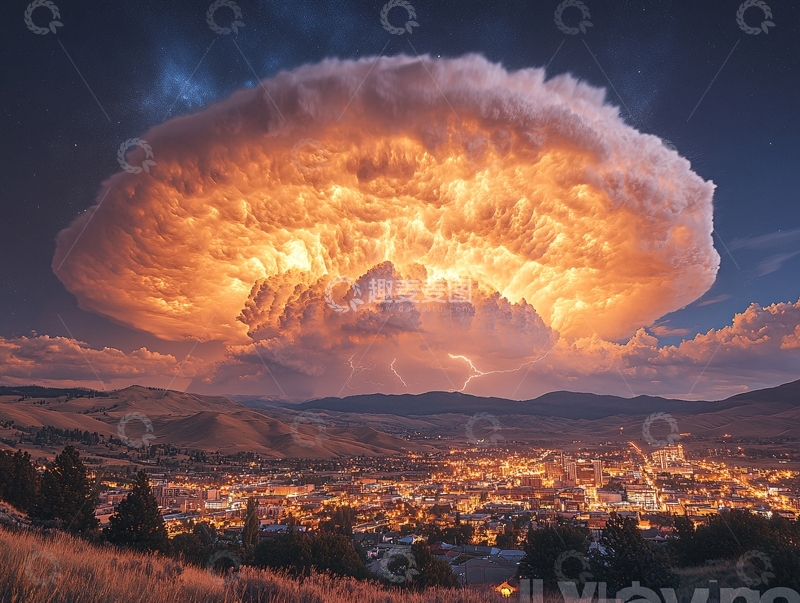高清大图下载【趣麦麦图】核爆炸型云2