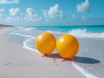 沙滩晨曦的宁静