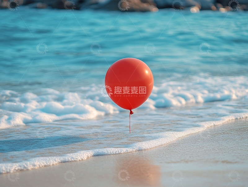 高清大图下载【趣麦麦图】海滩充气球