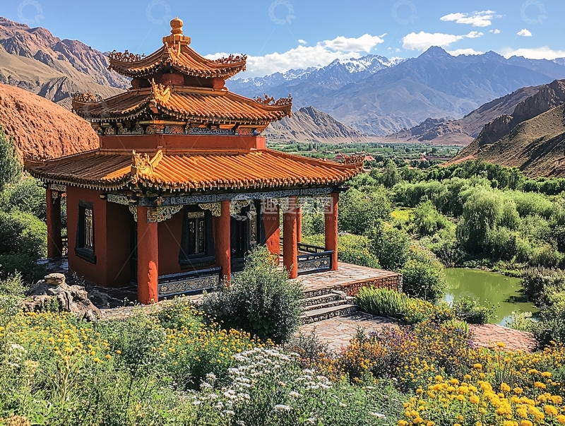 高清大图下载【趣麦麦图】班禅夏宫