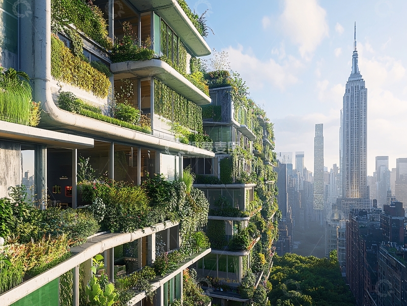 高清大图下载【趣麦麦图】森林城市生态建筑3