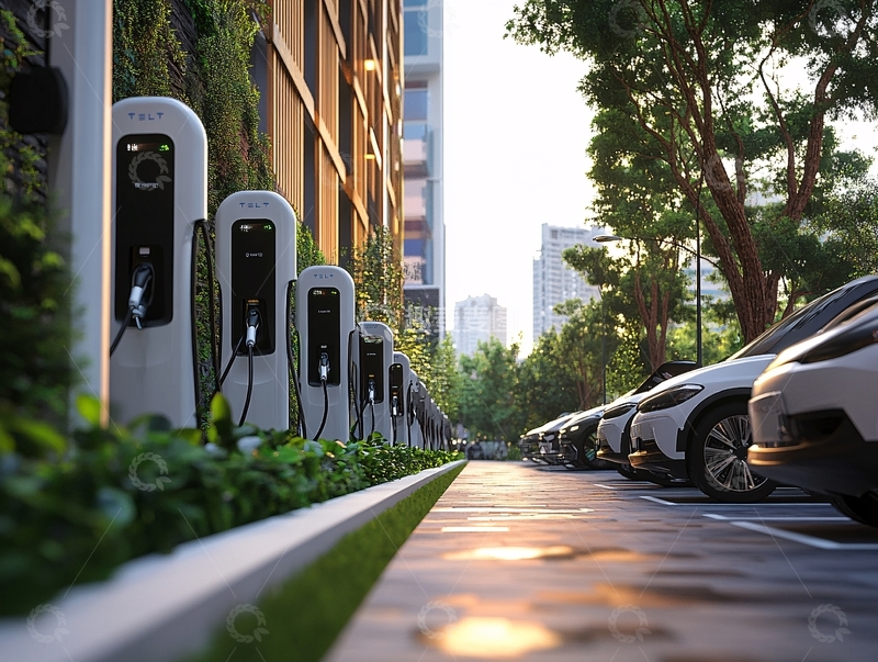 高清大图下载【趣麦麦图】充电停车位