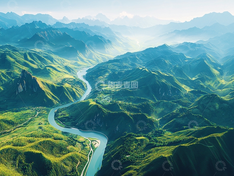 高清大图下载【趣麦麦图】黄河流域插画1