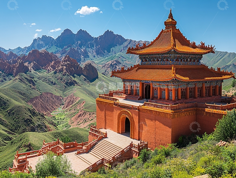 高清大图下载【趣麦麦图】卓尔山佛塔2