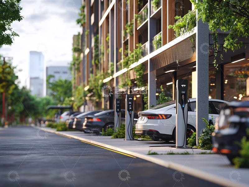 高清大图下载【趣麦麦图】新能源停车位1