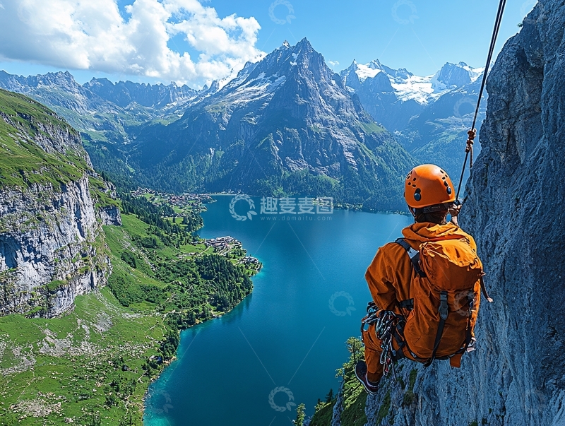 高清大图下载【趣麦麦图】攀岩户外运动