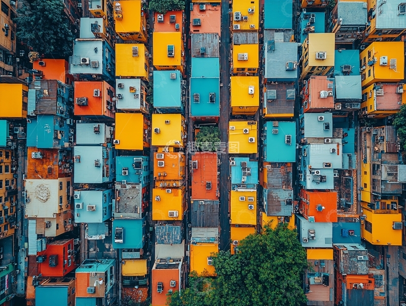 高清大图下载【趣麦麦图】密集的房屋