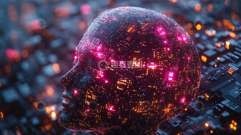 高清大图下载【趣麦麦图】电子脑电路人体1