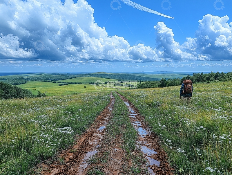 高清大图下载【趣麦麦图】坝上草原路