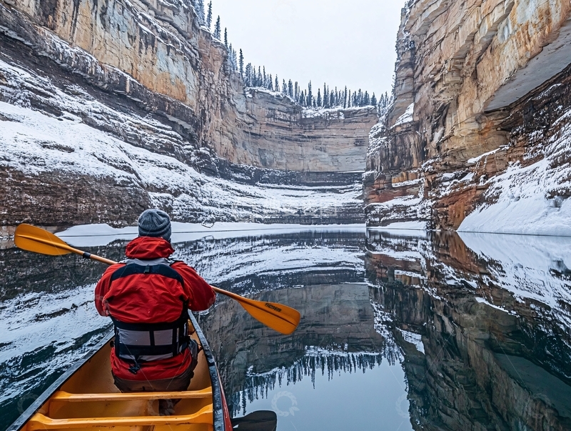 高清大图下载【趣麦麦图】皮划艇倒影