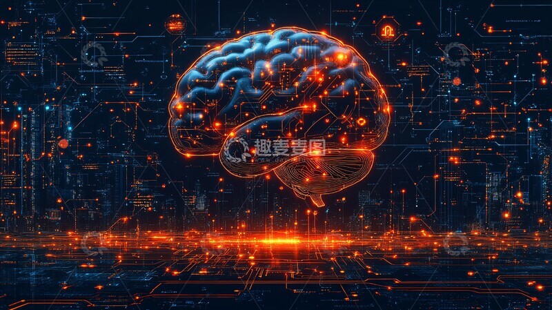 高清大图下载【趣麦麦图】大脑芯片设计3