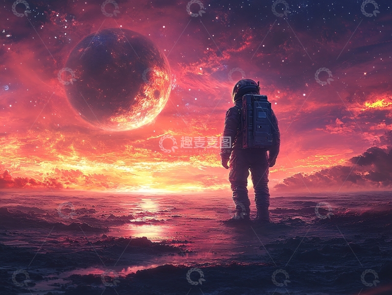 高清大图下载【趣麦麦图】星球宇航员壁纸8