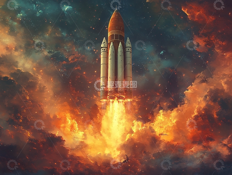 高清大图下载【趣麦麦图】火箭发射倒计时2